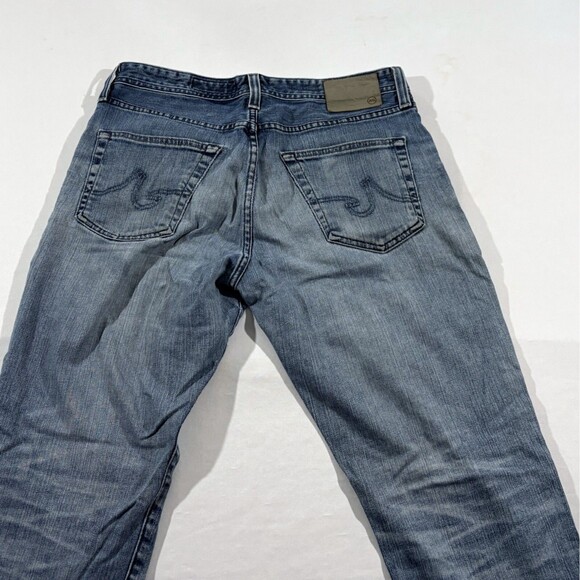 AG Adriano Goldschmied Light Wash Jeans Mens Modern Slim Straight Sz 31 USA - Picture 13 of 14